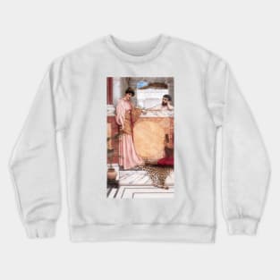 Waiting for an Answer by John William Godward Crewneck Sweatshirt